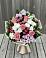 Букет цветов из: Альстромерии, Гвоздики, Розы и Хризантемы в Хвойной