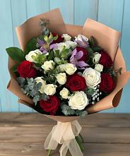 Букет цветов из:  Розы и Альстромерии в Хвойной