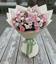 Букет цветов из:  Розы и Хризантемы в Хвойной