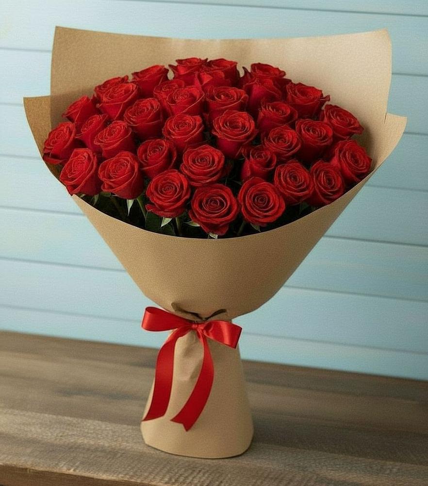 Букет Красные розы Милано в Хвойной