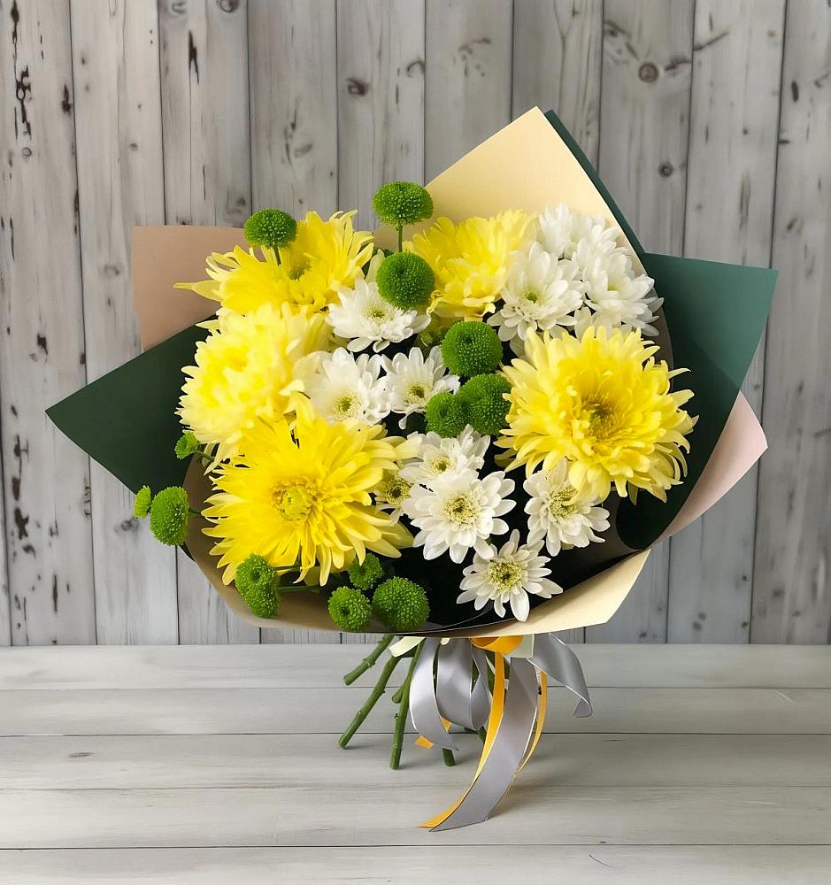 Букет цветов из: Хризантемы в Хвойной