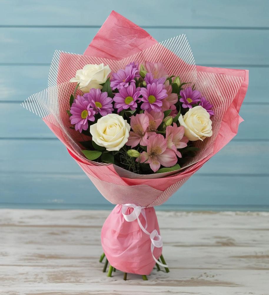 Букет цветов из: Герберы в Хвойной