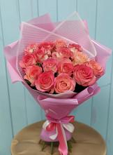 Букет 15 Розовых роз Равель в Хвойной